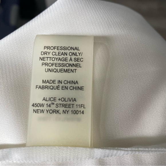 ALICE + OLIVIA Kennedy Silk Black & White Colorblock Dress NWT - Picture 9 of 9